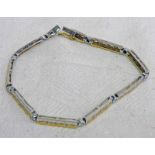 9CT GOLD DIAMOND SET BRACELET Condition Report: Weight: 7.