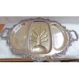 OVAL SILVER PLATED SERVING DISH