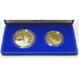 CASED SET OF US LIBERTY COINS 1986 DOLLAR & HALF DOLLAR