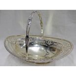 SILVER OVAL BASKET BIRMINGHAM 1911 16OZS