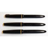 3 PARKER FOUNTAIN PENS