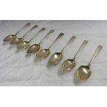 8 SILVER SPOONS BY WILLIAM JAMIESON, ABERDEEN MARK W.J.