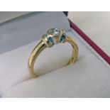 9CT GOLD DIAMOND SET SOLITAIRE RING