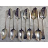 10 SILVER TABLESPOONS,