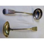 TWO EARLY 19TH CENTURY TODDY LADLES BY WILLIAM WHITECROSS,