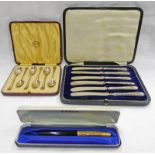 CASED SET 6 SILVER SPOONS, BIRMINGHAM 1947,