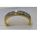 18CT GOLD 8 STONE DIAMOND SET RING Condition Report: Weight: 3.