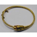 EARLY 20TH CENTURY LATE 19TH CENTURY BANGLE WITH SNAKE DECORATION Condition Report: