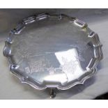 CIRCULAR SILVER SERVER SHEFFIELD 1927 27 GRAMS