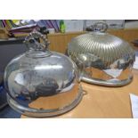 2 SILVER PLATED MEAT COVERS