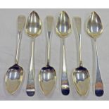 SET OF 6 SILVER TEASPOONS MARKED IK - B FOR JOHN KEITH,