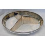 SILVER ENTREE DISH DIVIDER 20 OZS LONDON 1823 Condition Report: Generally in good