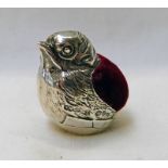 SILVER PIN CUSHION IN THE SHAPE OF A CHICK CHESTER 1911,