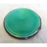 SILVER ENAMEL COMPACT ,