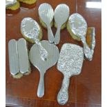 SILVER BACKED BRUSHES, MIRRORS,