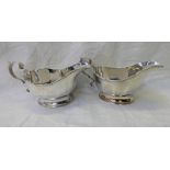 2 SILVER SAUCE BOATS,