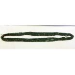 MULTI STRAND MALACHITE BEAD NECKLACE