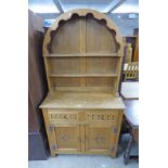 20TH CENTURY OAK DRESSER WITH PLATE RACK BACK OVER 2 DRAWERS OVER 2 PANEL DOORS