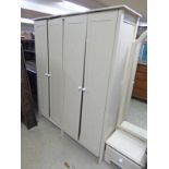 PAIR PAINTED 2 DOOR WARDROBES