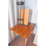 MAHOGANY PLANT STAND PINE TABLE & CABINET