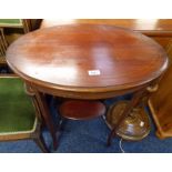 LATE 19TH CENTURY INLAID MAHOGANY OVAL OCCASIONAL TABLE