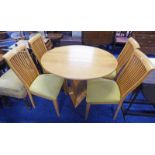 21ST CENTURY OVAL KITCHEN TABLE & SET OF 4 DINING CHAIRS Condition Report: A