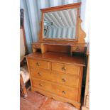 DRESSING TABLE WITH OAK MIRROR