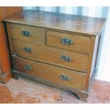 MAHOGANY CHEST OF DRAWERS WITH 2 SHORT OVER 2 LONG DRAWERS