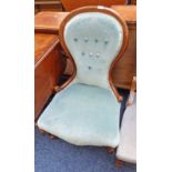 19TH CENTURY MAHOGANY FRAMED LADIES CHAIR