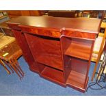 20TH CENTURY MAHOGANY OPEN BOOKCASE