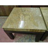21ST CENTURY ITALIAN MARBLE TOPPED SQUARE LAMP TABLE