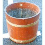 BRASS BOUND OAK PLANTER