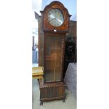 20TH CENTURY MAHOGANY CASED LONG CLOCK BY JUNGHANS