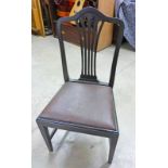 SET OF 6 EARLY 20TH CENTURY MAHOGANY DINING CHAIRS ON SQUARE SUPPORTS