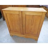 PINE TABLE TOP CABINET WITH 2 PANEL DOORS