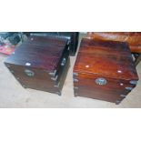 2 BRASS BOUND BOXES