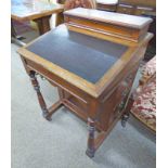 19TH CENTURY WALNUT DAVENPORT WITH LIFT UP TOP,