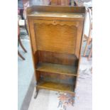 EARLY 20TH CENTURY OAK STUDENTS BUREAU WITH FALL FRONT & OPEN SHELVES