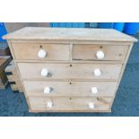 PINE CHEST OF 2 SHORT OVER 3 LONG DRAWERS