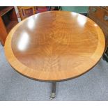 20TH CENTURY MAHOGANY OVAL COFFEE TABLE ON SPREADING SUPPORTS