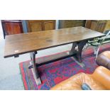 EARLY 20TH CENTURY OAK REFECTORY TABLE 180CM LONG Condition Report: Length 180