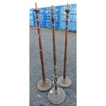 3 WALNUT STANDARD LAMPS