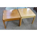 2 TEAK SQUARE TABLES BY NATHAN AND ONE OTHER