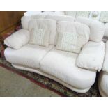 OVERSTUFFED LEATHER 2 SEATER SETTEE