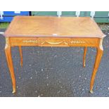 EARLY 20TH CENTURY CONTINENTAL EMPIRE STYLE WRITING TABLE WITH GILT METAL MOUNTED,