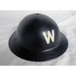 WW2 BRODIE HELMET FOR AN AIR WARDEN BY BMB