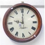 J. STEVENSON ABERDEEN CLOCK FACE IN A MAHOGANY SURROUND 34.