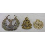 GORDON HIGHLANDS CAP BADGE ARMY ORDNANCE BADGE ETC