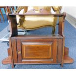 EARLY 20TH CENTURY MAHOGANY WALL CABINET WITH BOX WOOD INLAY TO THE CENTRALLY FIT PANEL DOOR