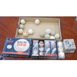 VARIOUS GOLF BALLS TO INCLUDE DUNLOP BLACK MAX XLT-15, PHIL RODGERS, PRO GOLF BALL MARKER ETC.